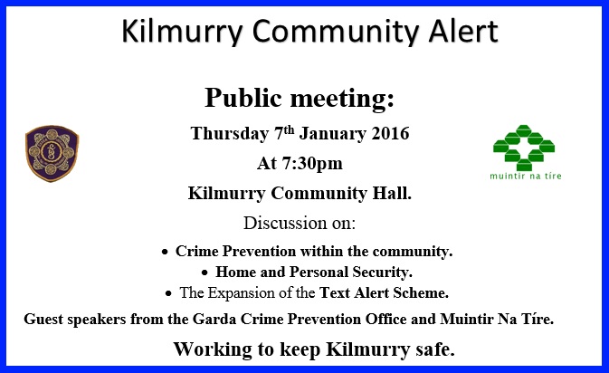 Kilmurry Community Alert Meeting 2016.
